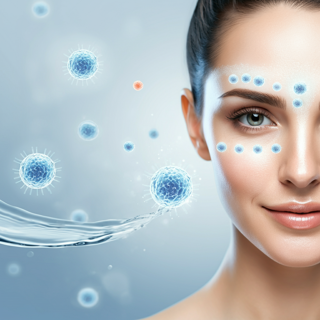 What Are Exosomes and Why Are They Revolutionizing Skincare - Visual of woman and exosomes on skin
